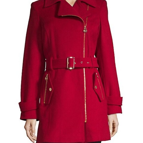 MICHAEL Michael Kors Petite Asymmetrical Coat - Picture 3 of 10